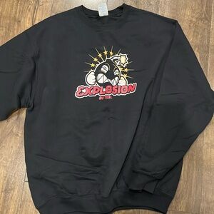 Black team graphic Crewneck sweatshirt. Gently worn